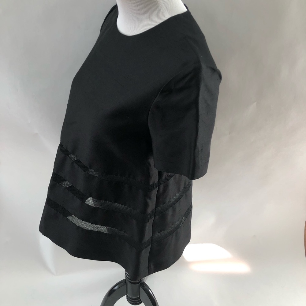 16- Cynthia Rowley black silk blend top size 2 - Picture 2 of 5